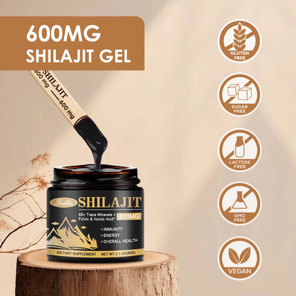 Original Shilajit Resin Himalaya Organic 100% Pure Bitter Skin Beauty&Health Hormone Balance 85+ Trace Minerals Fulvic Acid Male