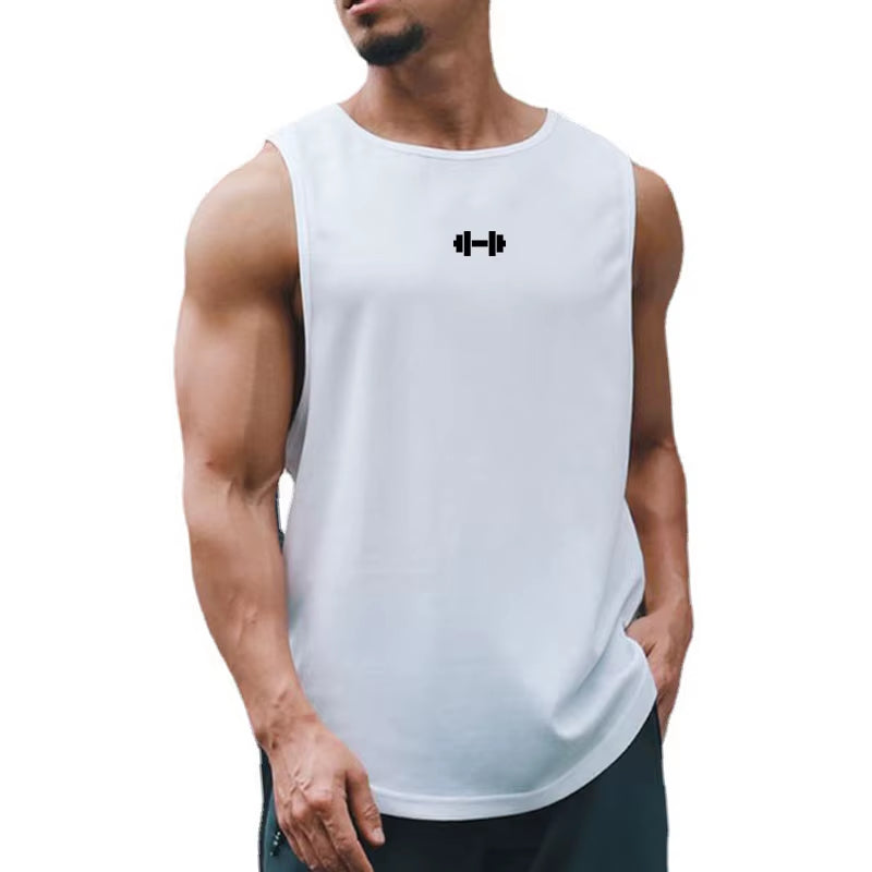 Summer Men'S Gym Tank Top Fitness Training Clothing Quick-Drying Loose Bodybuilding Sleeveless Shirt Men Fashion Basketball Vest