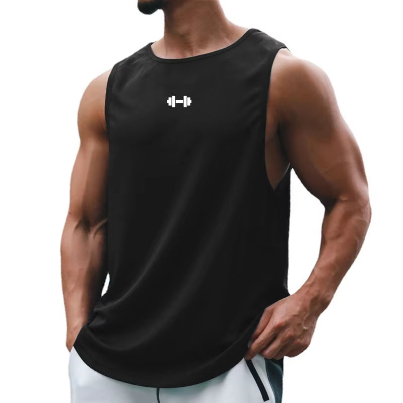 Summer Men'S Gym Tank Top Fitness Training Clothing Quick-Drying Loose Bodybuilding Sleeveless Shirt Men Fashion Basketball Vest