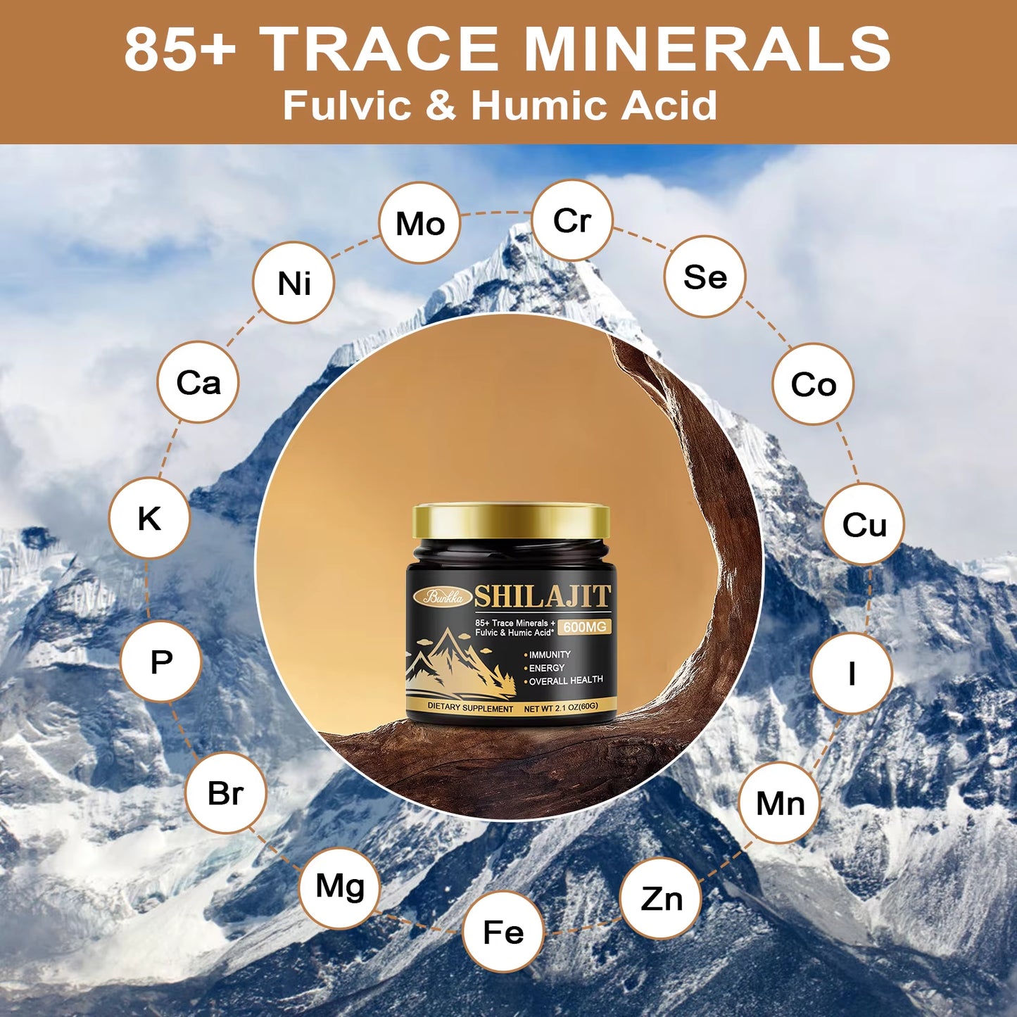 Original Shilajit Resin Himalaya Organic 100% Pure Bitter Skin Beauty&Health Hormone Balance 85+ Trace Minerals Fulvic Acid Male