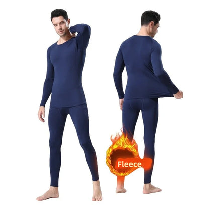 Men Undershirts Men'S Winter Thermal Underwear Thin Fleece Elastic Compression Fitness for Winter Sports First Layer Wear