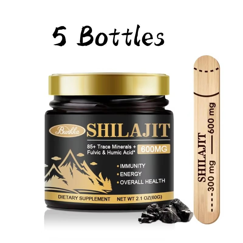 Original Shilajit Resin Himalaya Organic 100% Pure Bitter Skin Beauty&Health Hormone Balance 85+ Trace Minerals Fulvic Acid Male