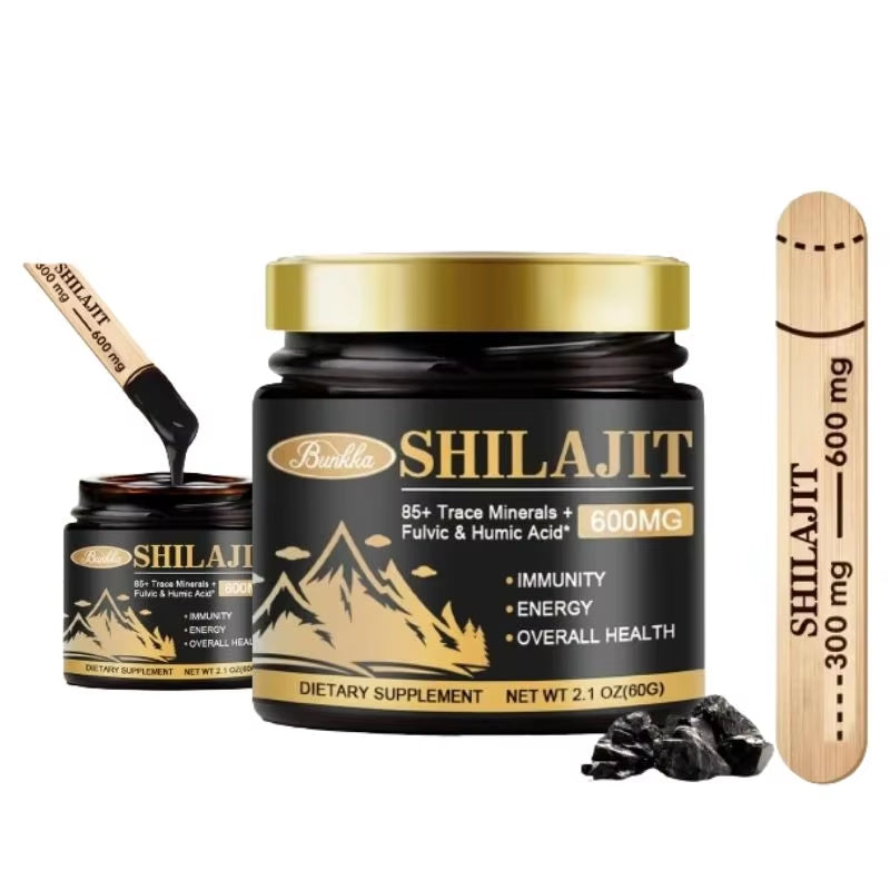 Original Shilajit Resin Himalaya Organic 100% Pure Bitter Skin Beauty&Health Hormone Balance 85+ Trace Minerals Fulvic Acid Male