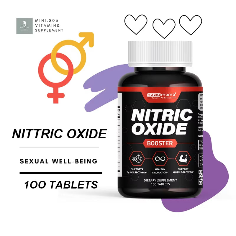 Supplements Nitric Oxide Booster, Nitric Oxide Supplement for Blood Circulation and Blood Flow, 100 Tablets