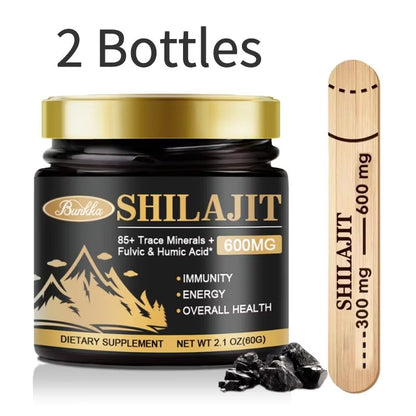 Original Shilajit Resin Himalaya Organic 100% Pure Bitter Skin Beauty&Health Hormone Balance 85+ Trace Minerals Fulvic Acid Male