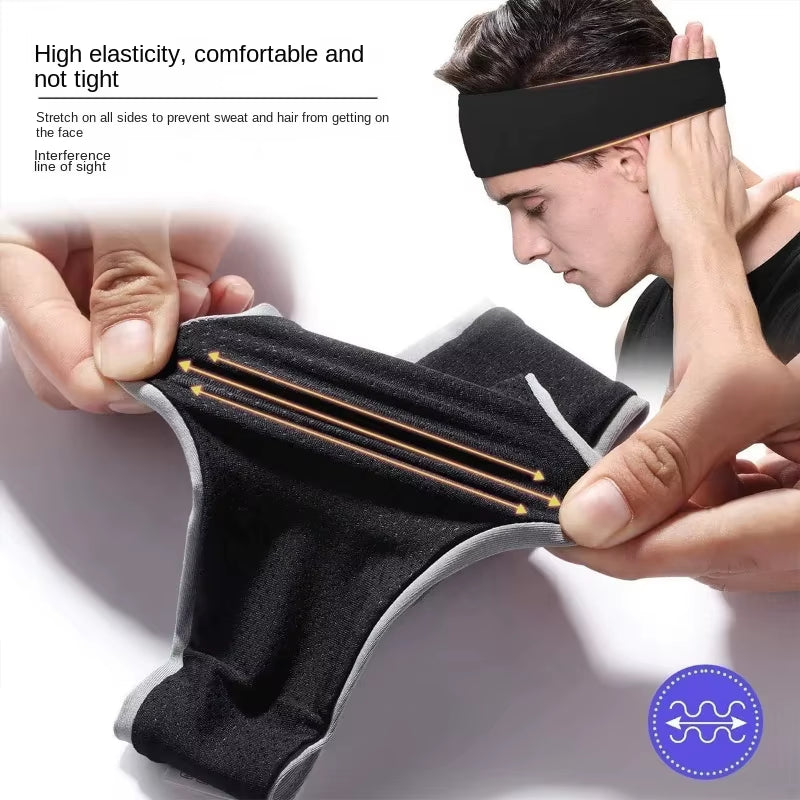 Sweatband for Men Women Elastic Sport Hairbands Head Band Yoga Headbands Headwear Headwrap Sports Hair Accessories Safety Band